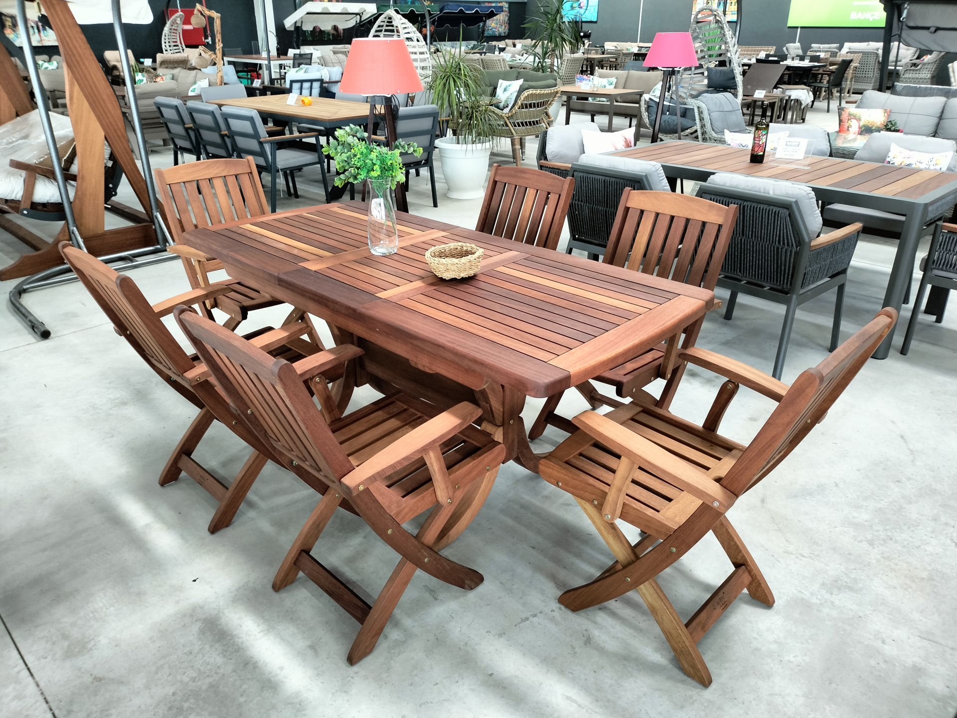 LOTUS İREKKO MASA TAKIMI 80X140+40+ 6 S.